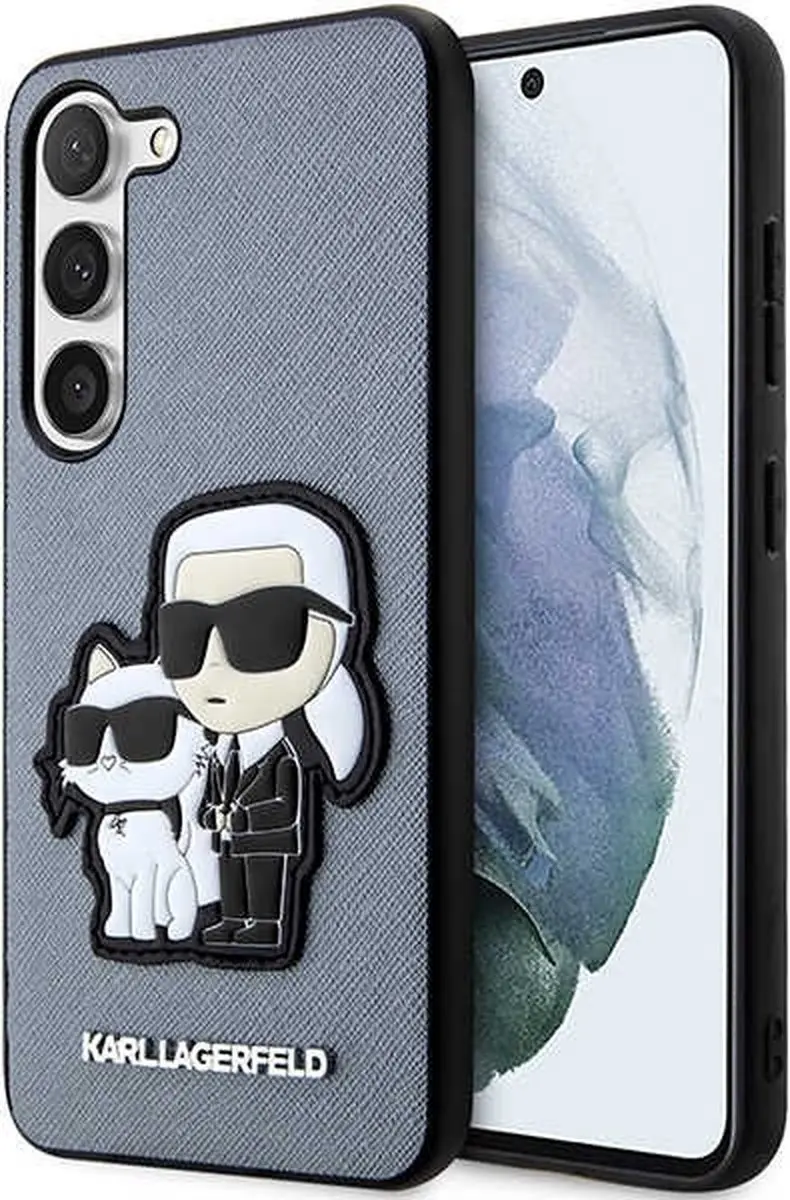 Karl Lagerfeld KLHCS23SSANKCPG Hardcase Koffer - Grijs Saffiano - afbeelding 3 van 6