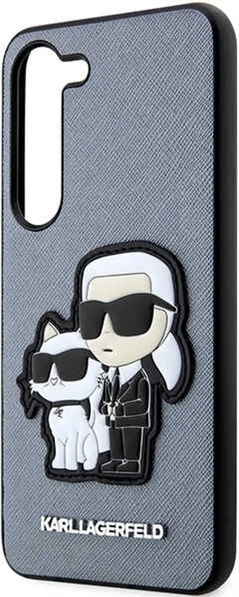 Karl Lagerfeld KLHCS23SSANKCPG Hardcase Koffer - Grijs Saffiano - afbeelding 4 van 6