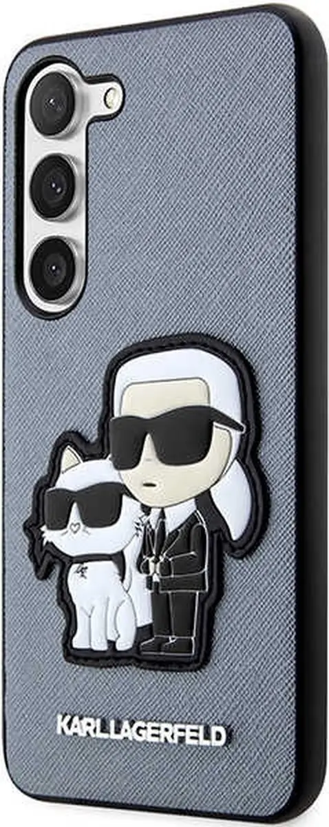 Karl Lagerfeld KLHCS23SSANKCPG Hardcase Koffer - Grijs Saffiano - afbeelding 5 van 6