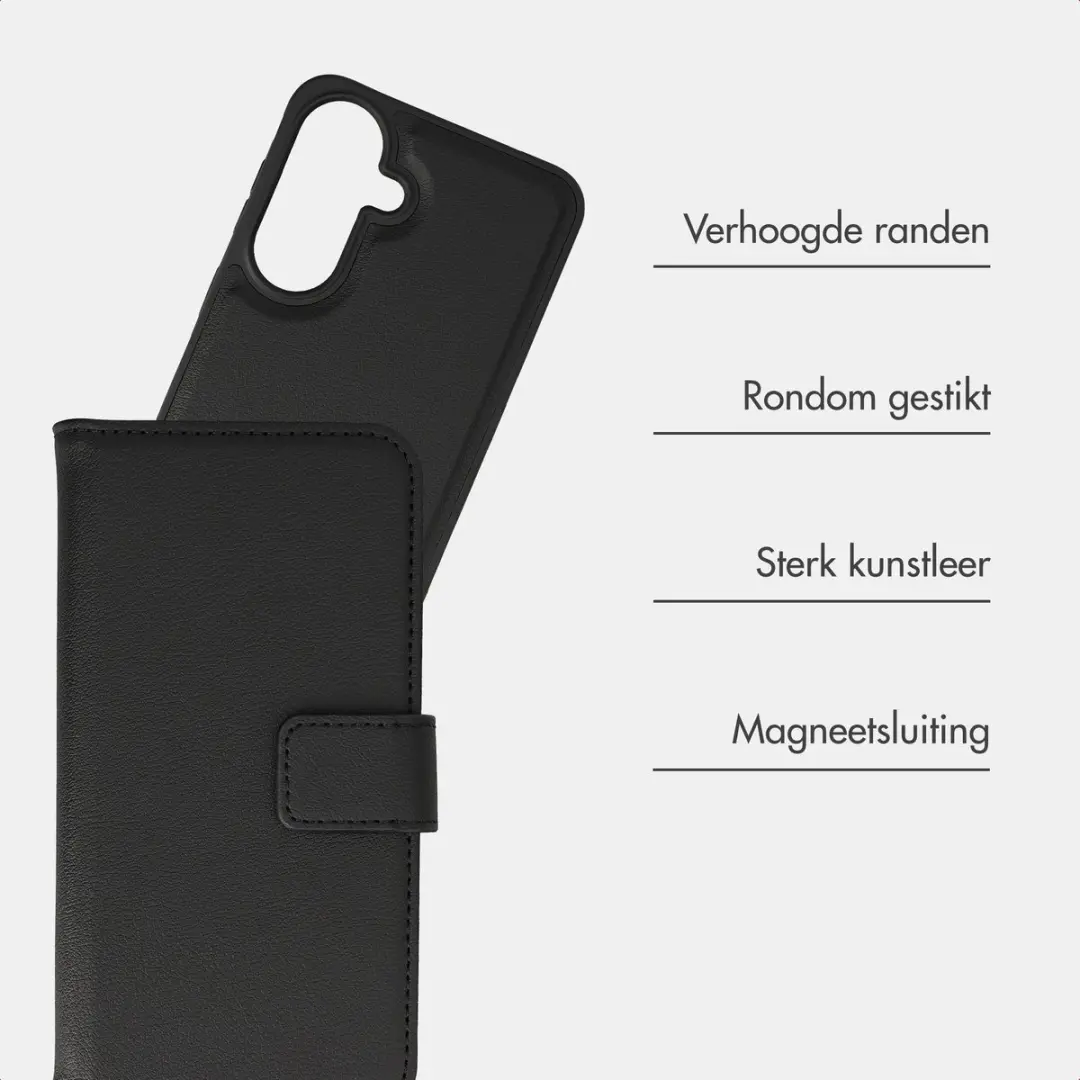 imosHion Hoesje Samsung Galaxy A57 2-in-1 Bookcase - 3 Pasjes - Zwart - afbeelding 5 van 6