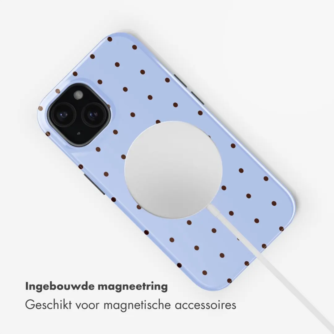 Selencia Hoesje iPhone 15 - Lichtblauw - MagSafe - afbeelding 6 van 6