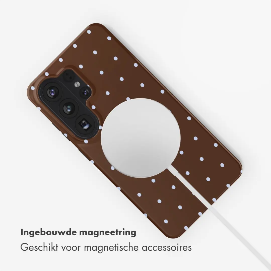 Selencia Hoesje Samsung Galaxy S26 Ultra - Magnetische Ring - Bruin