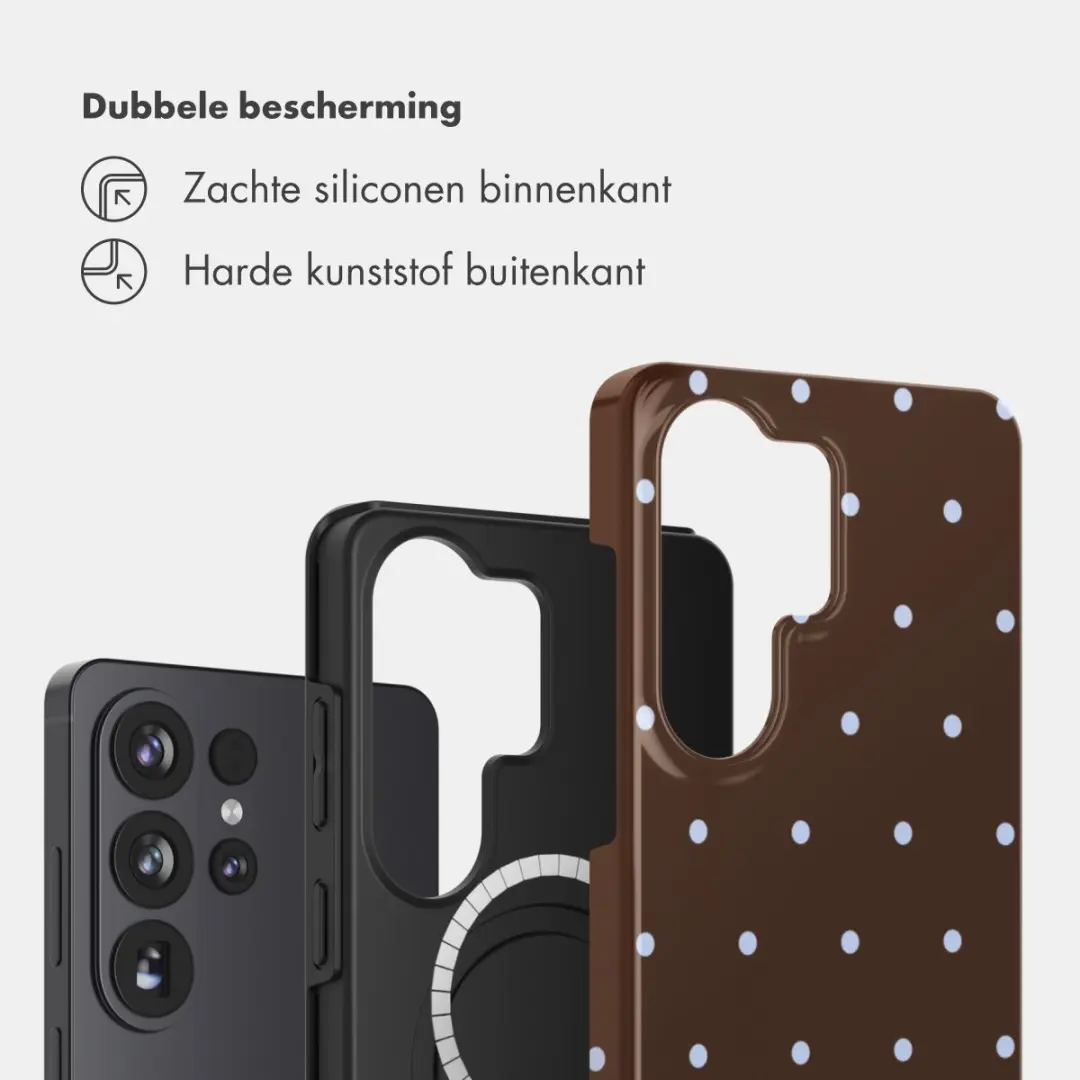 Selencia Hoesje Samsung Galaxy S26 Ultra - Magnetische Ring - Bruin