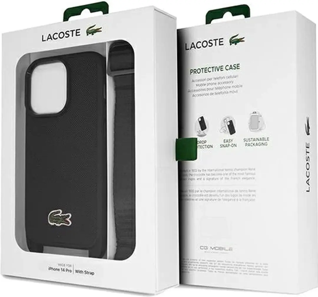 Lacoste Iconic Hoesje iPhone 15 Pro Max - Zwart - MagSafe - afbeelding 4 van 4