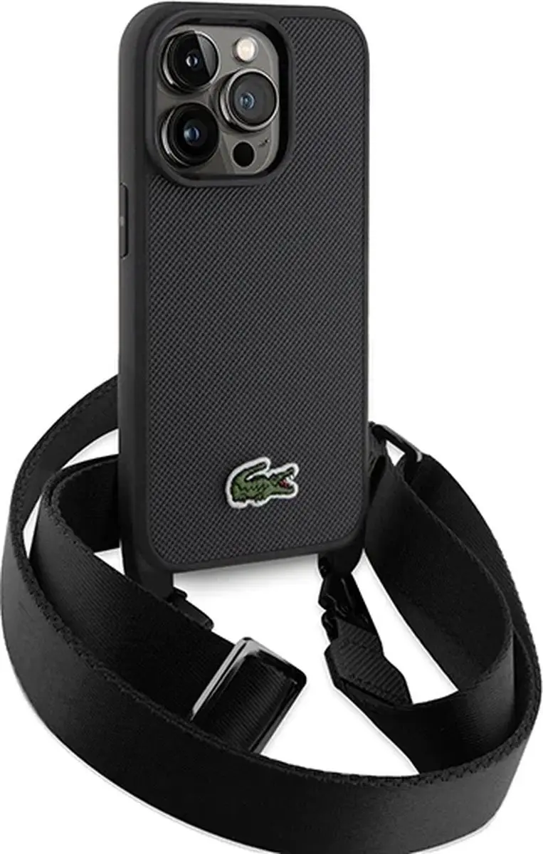 Lacoste Iconic Hoesje iPhone 15 Pro Max - Zwart - MagSafe - afbeelding 3 van 4
