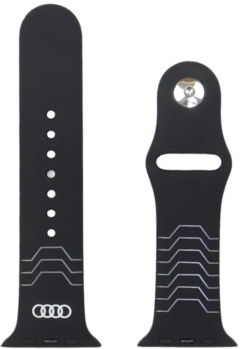 Audi Band voor Apple Watch - Siliconen Geometrisch Patroon - 44/45/46/49mm