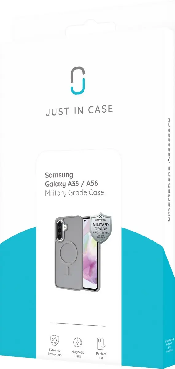 Just in Case Hoesje Samsung Galaxy A36/A56 - Military Grade - Grijs