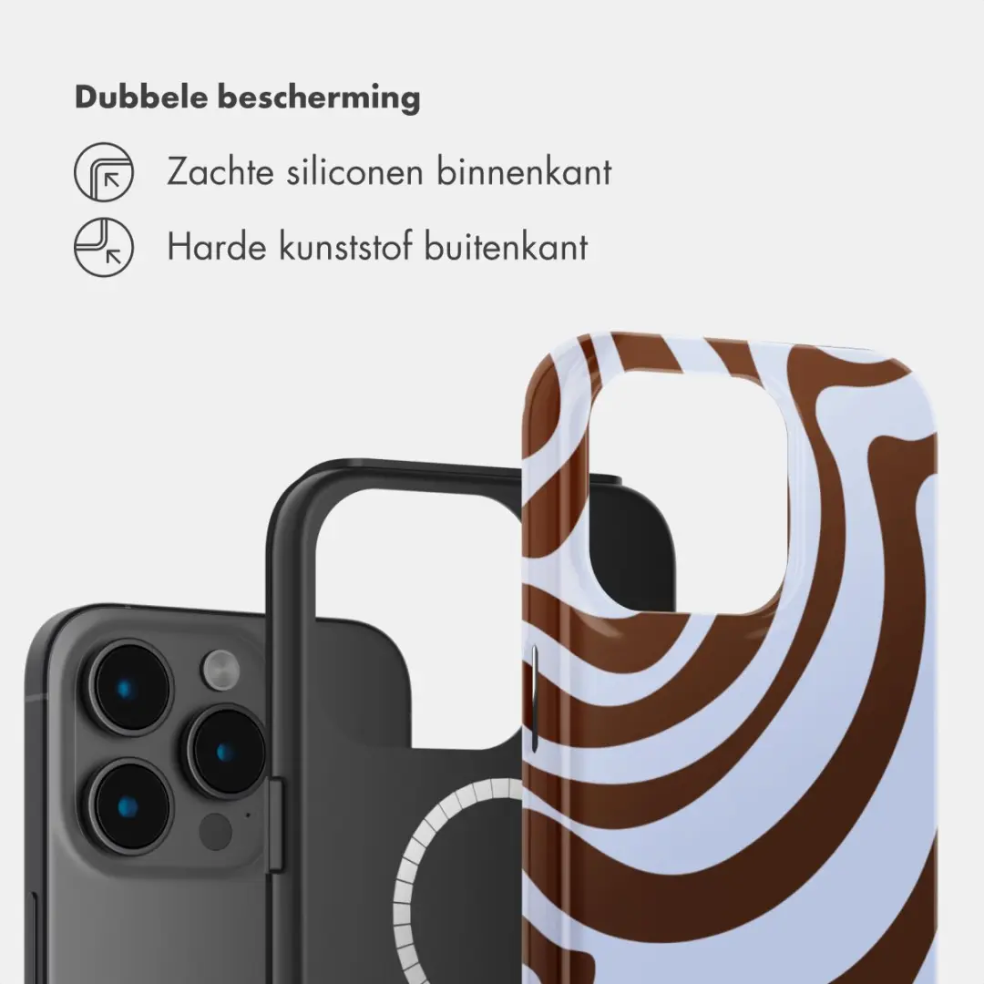 Selencia Hoesje iPhone 15 Pro Dream Swirl Chocolate - MagSafe
