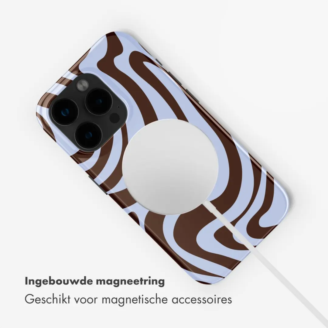 Selencia Hoesje iPhone 15 Pro Dream Swirl Chocolate - MagSafe
