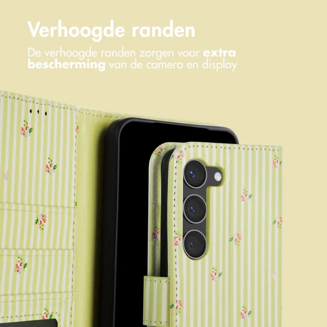 imoshiion Hoesje Samsung Galaxy S23 Garden Stripes - 3 Pasjes