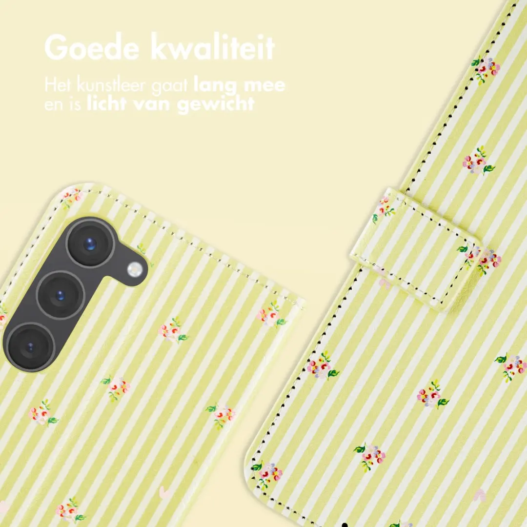 imoshiion Hoesje Samsung Galaxy S23 Garden Stripes - 3 Pasjes