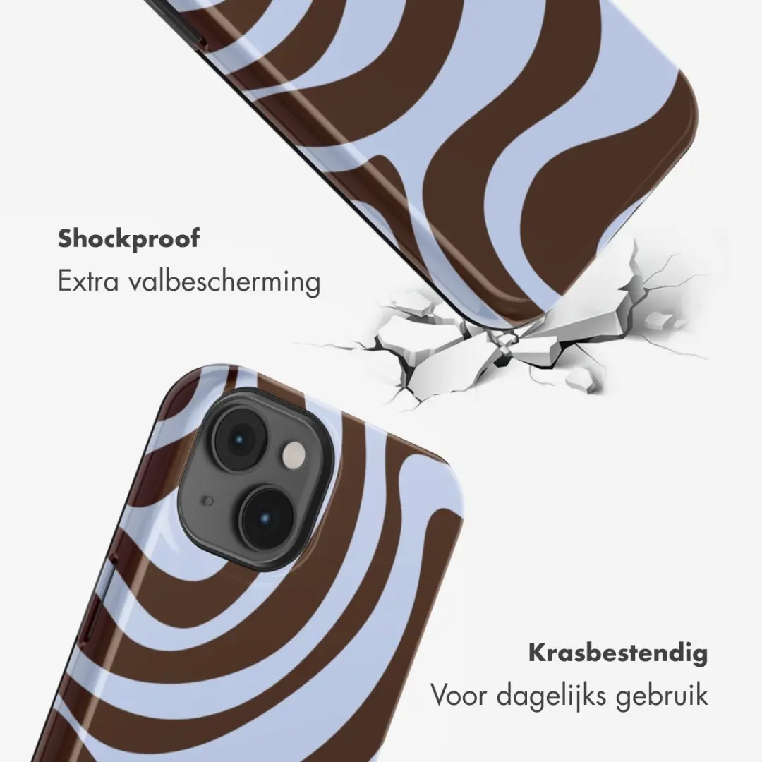 Selencia Hoesje iPhone 14 Dream Swirl Chocolate - MagSafe