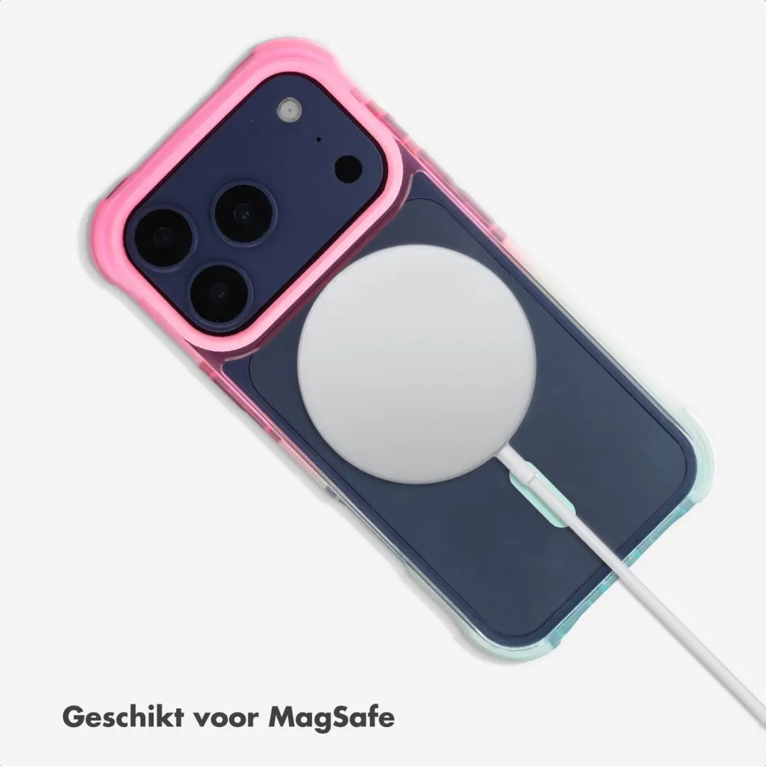 Selencia Hoesje iPhone 17 Pro Gradient - Roze/Blauw