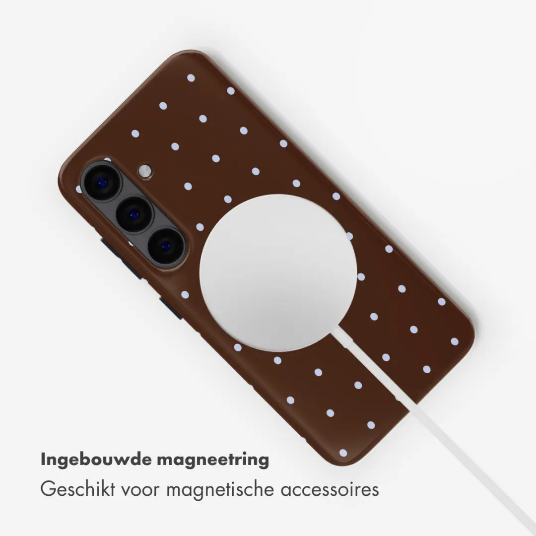 Selencia Hoesje Samsung Galaxy S24 - Magnetische Ring - Bruin - afbeelding 6 van 6