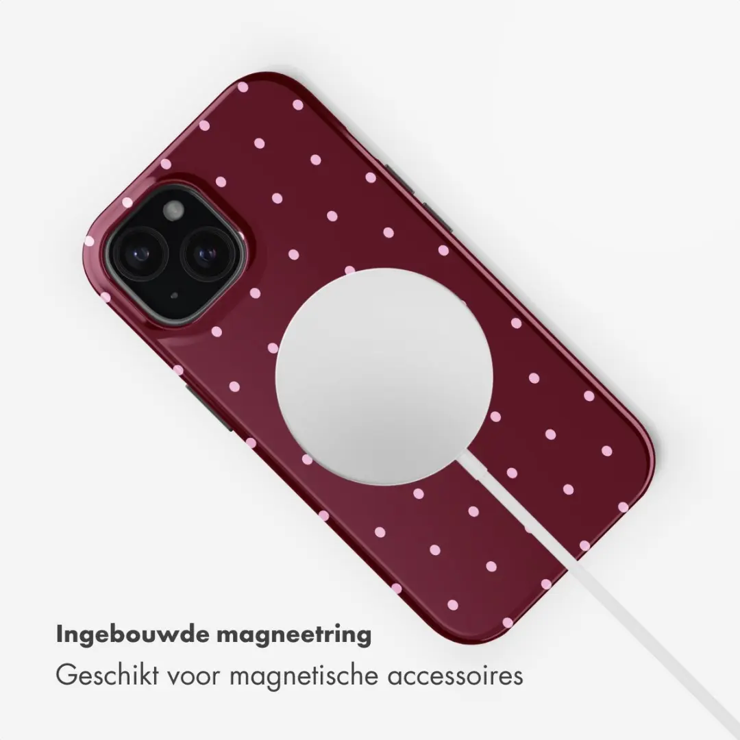 Selencia Hoesje iPhone 15 - MagSafe - Donkerrood - afbeelding 6 van 6