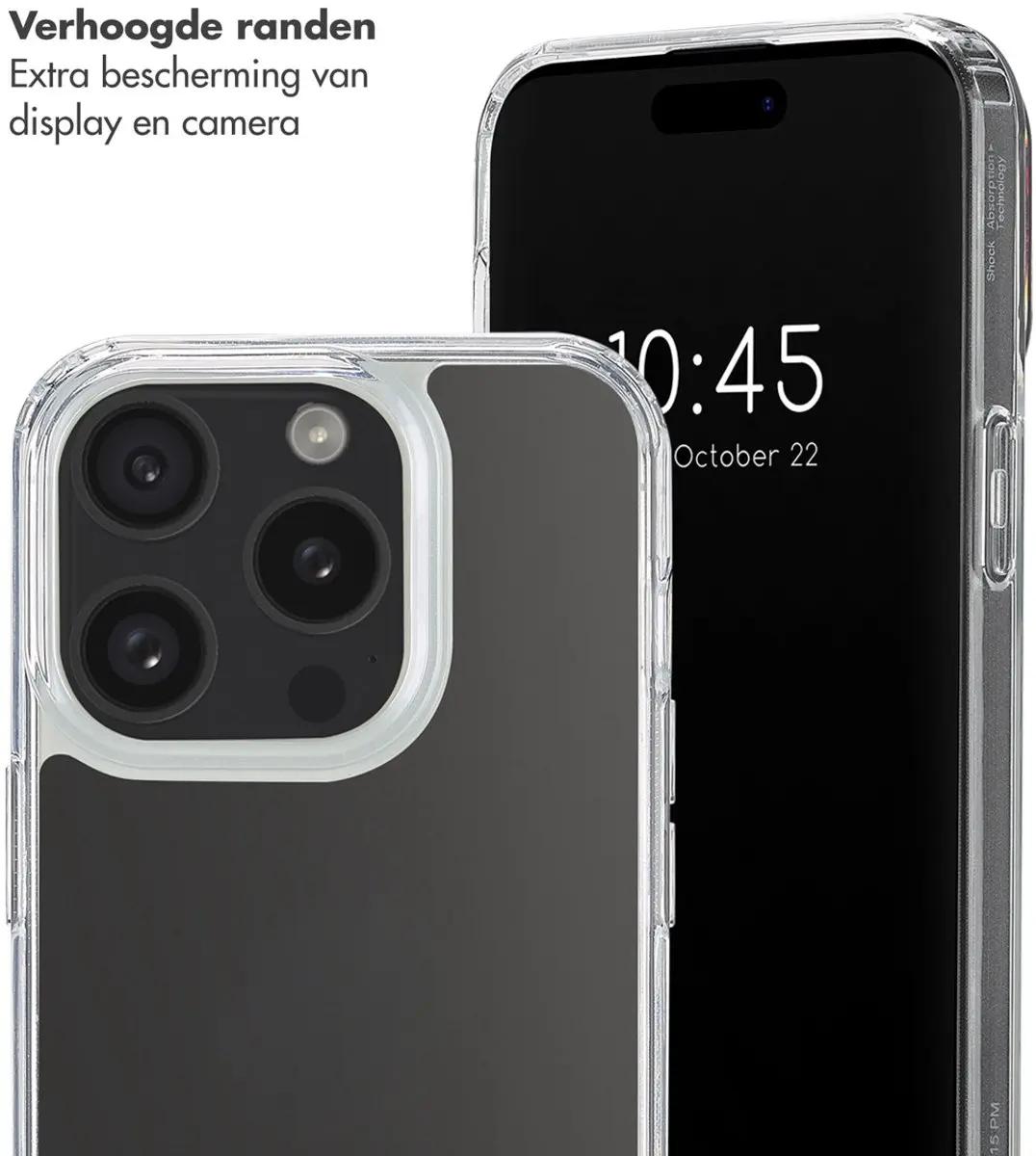 Selencia Transparant Hoesje iPhone 15 Pro - Pearl White - afbeelding 6 van 6