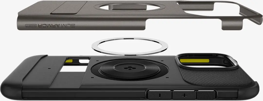 Spigen Slim Armor MagFit iPhone 16 Pro Max Hoes - Grijs - ACS08033