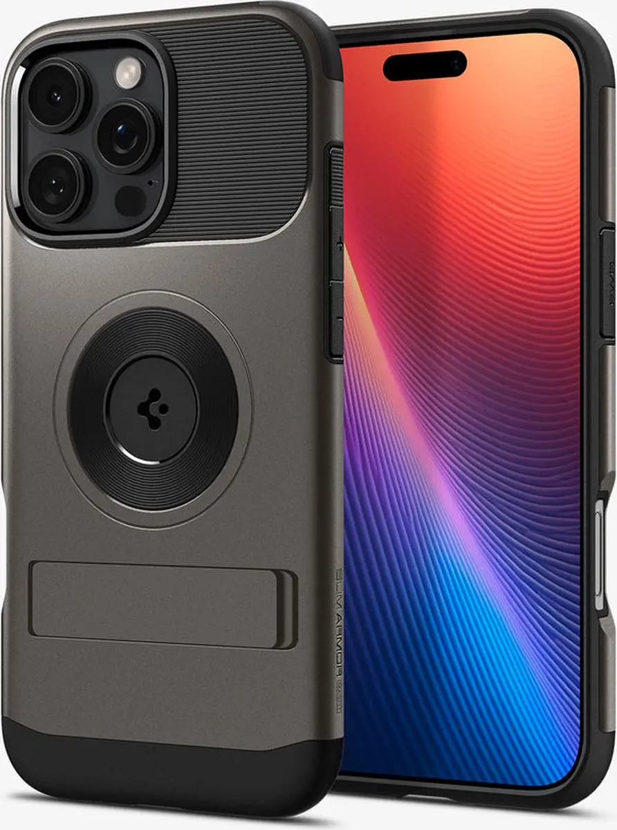 Spigen Slim Armor MagFit iPhone 16 Pro Max Hoes - Grijs - ACS08033