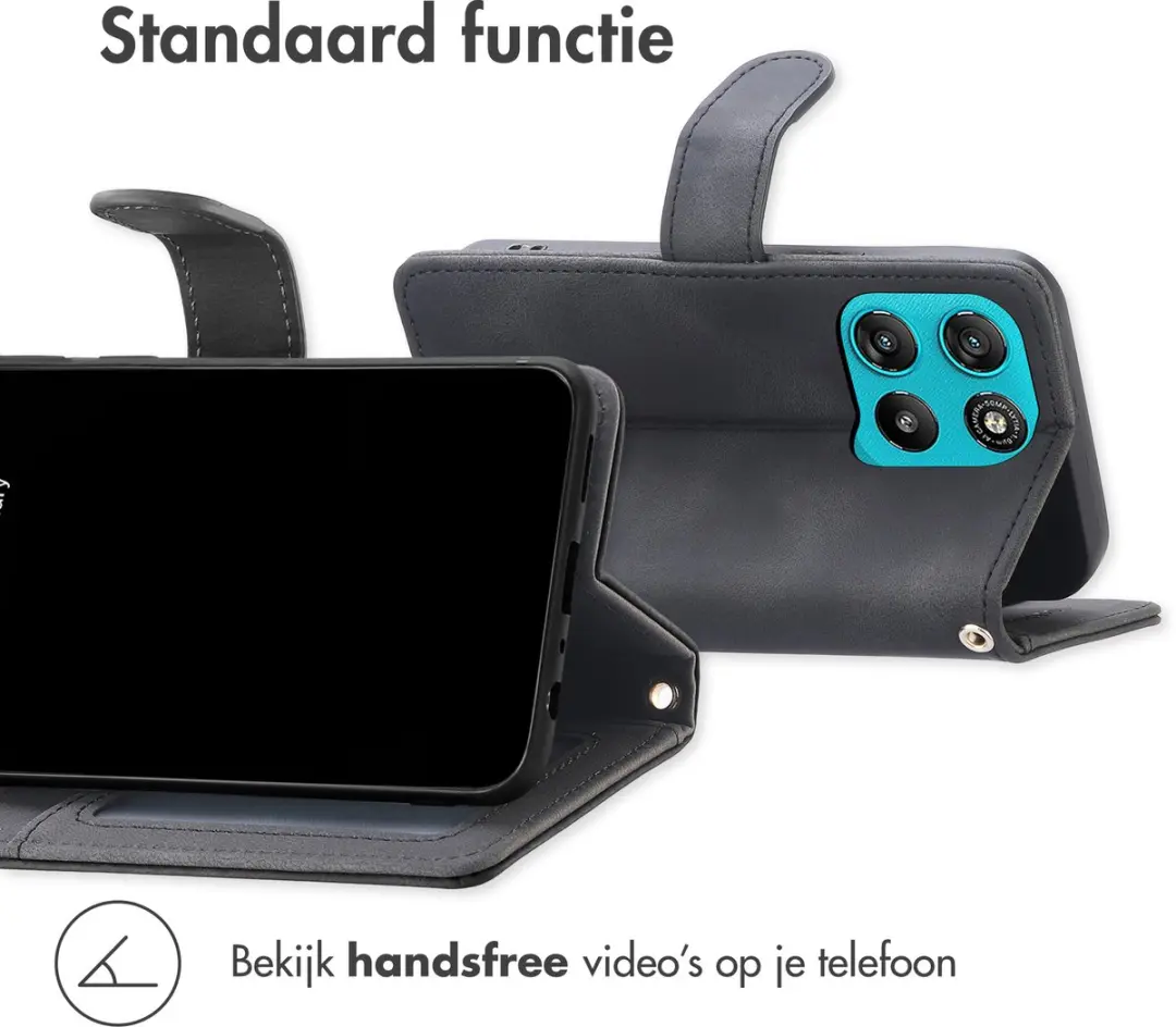 Imoshion Moto G77 Bookcase Hoesje - 3 Pasjes - Zwart
