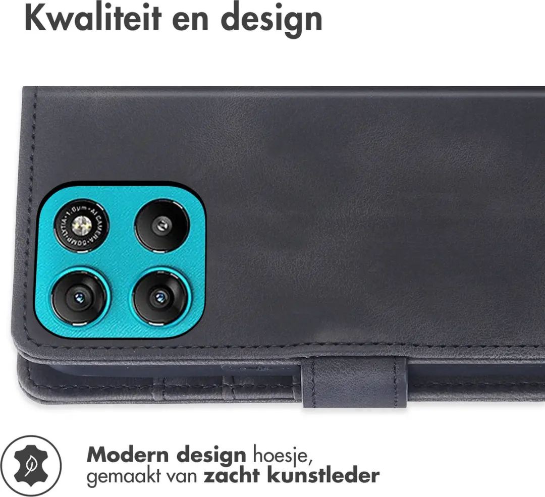 Imoshion Moto G77 Bookcase Hoesje - 3 Pasjes - Zwart - afbeelding 6 van 6