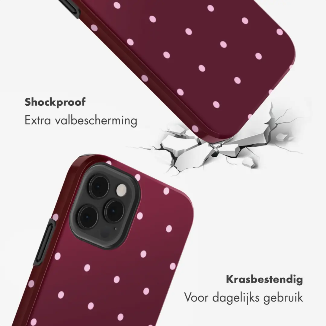 Selencia Hoesje iPhone 12 Pro - Donkerrood