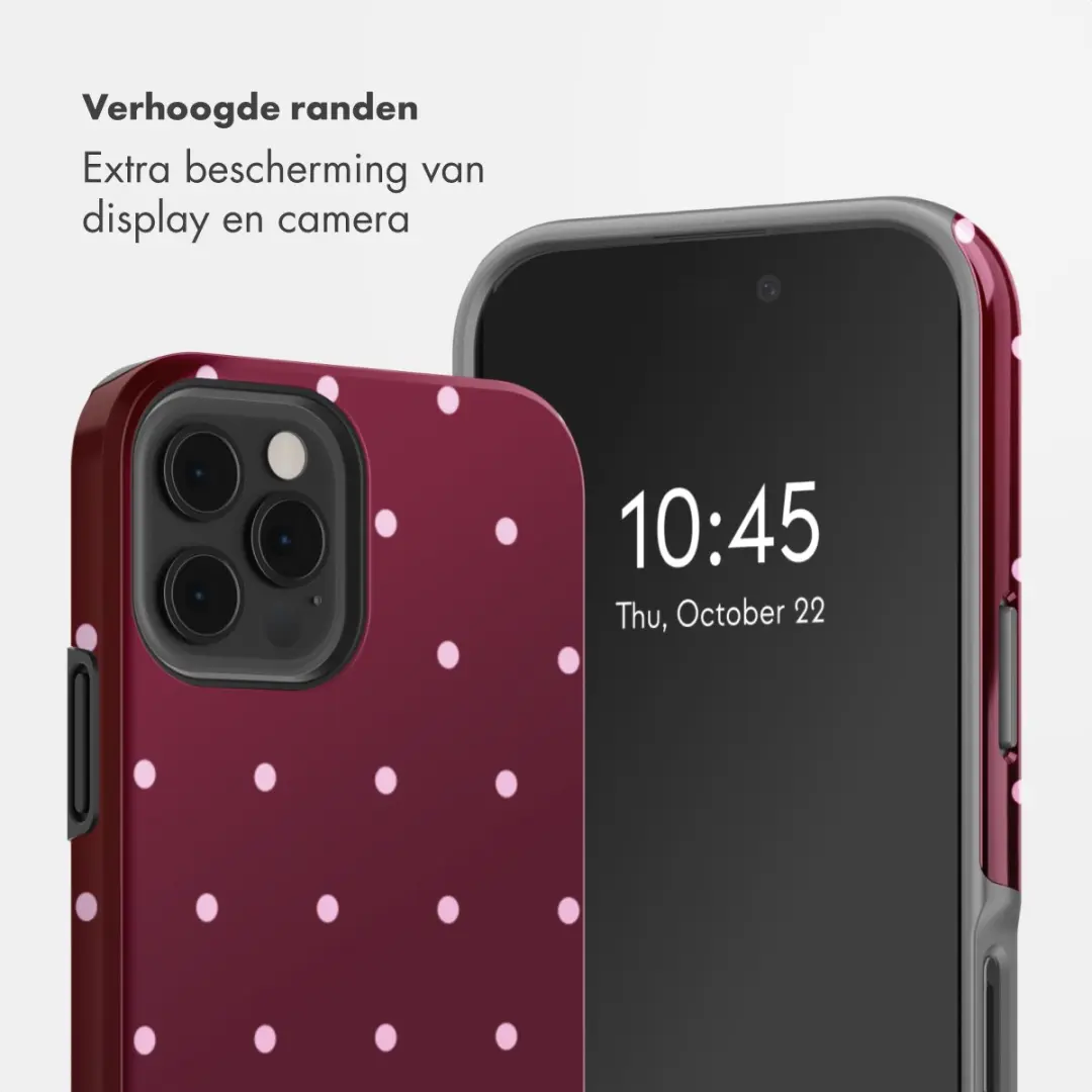 Selencia Hoesje iPhone 12 Pro - Donkerrood