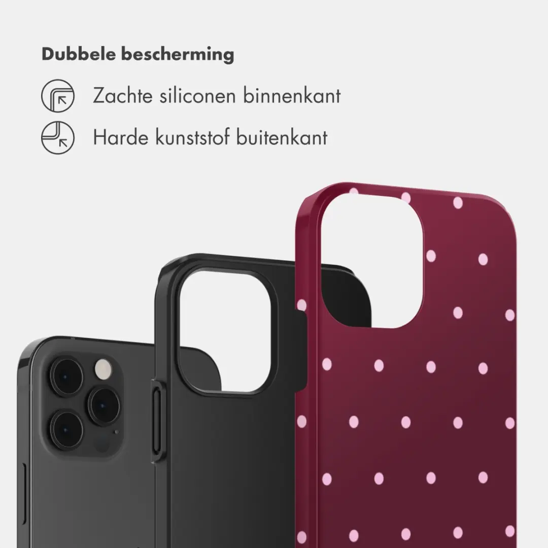 Selencia Hoesje iPhone 12 Pro - Donkerrood