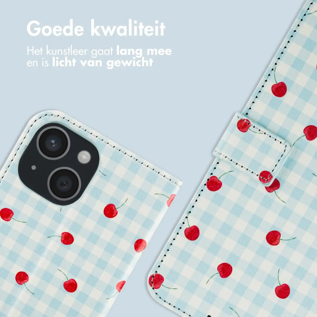 Imoshion iPhone 13 Hoesje Cherry Check - 3 Pasjes - afbeelding 6 van 6