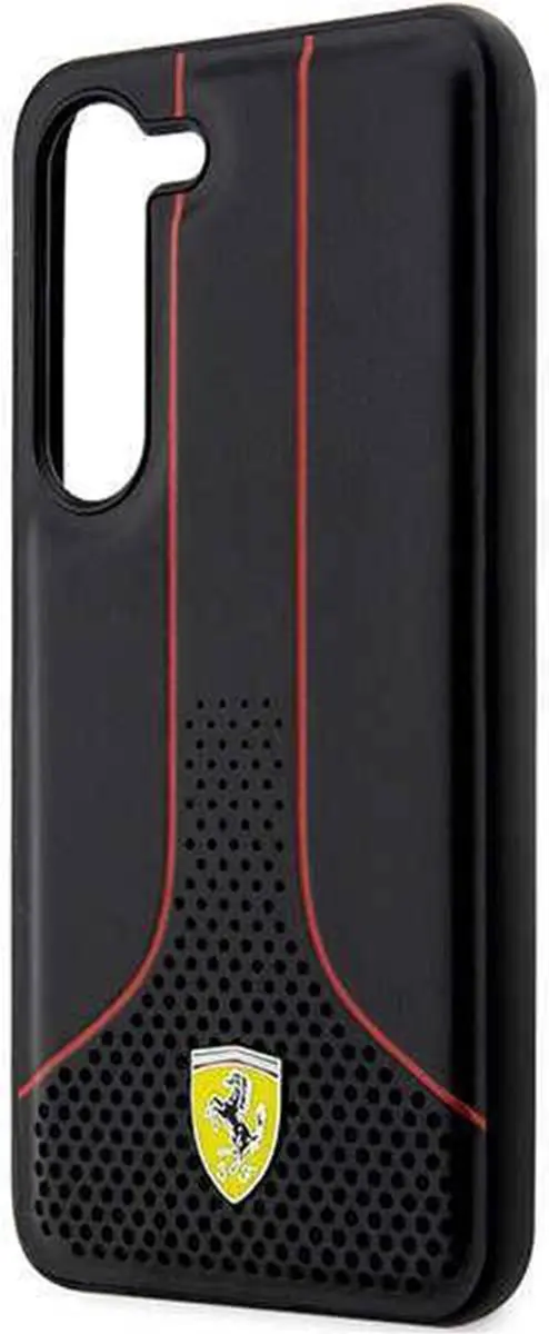 Ferrari Perforated Back Case - Samsung Galaxy S23 - Zwart