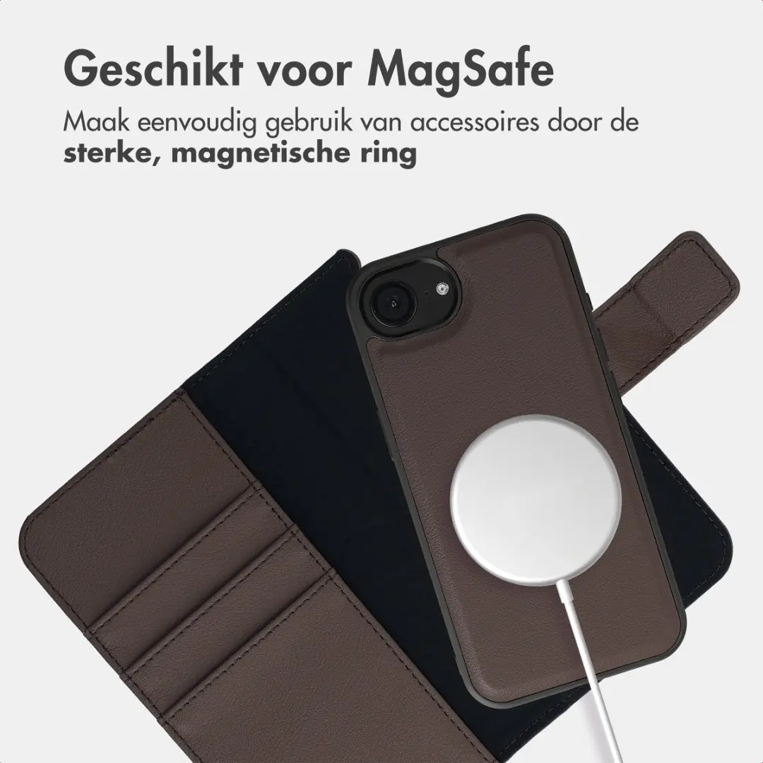 Imoshion iPhone 17/16 Hoesje 2-in-1 Bookcase - Bruin