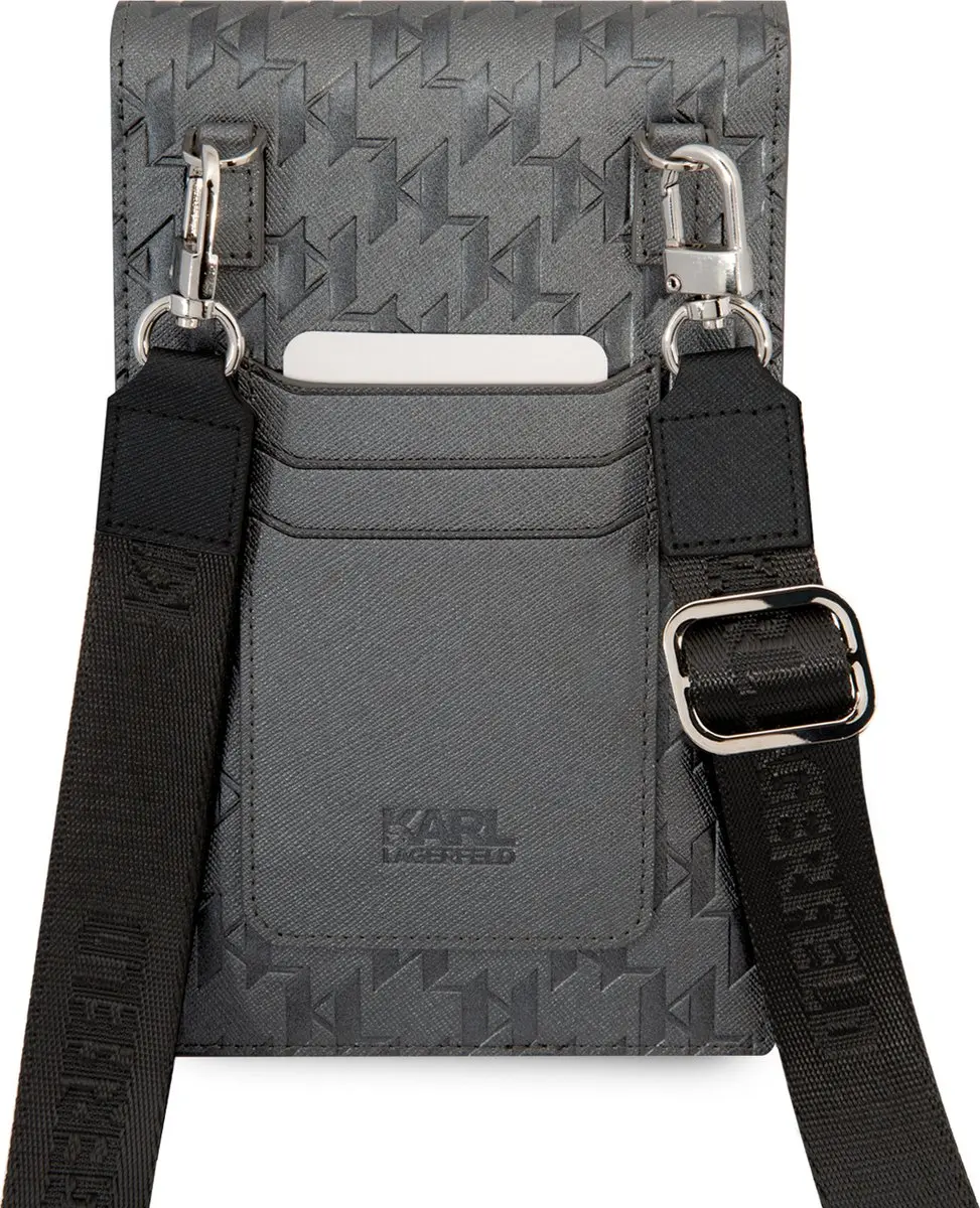 Karl Lagerfeld Universal Telefoonhoesje - Monogram - Zilver