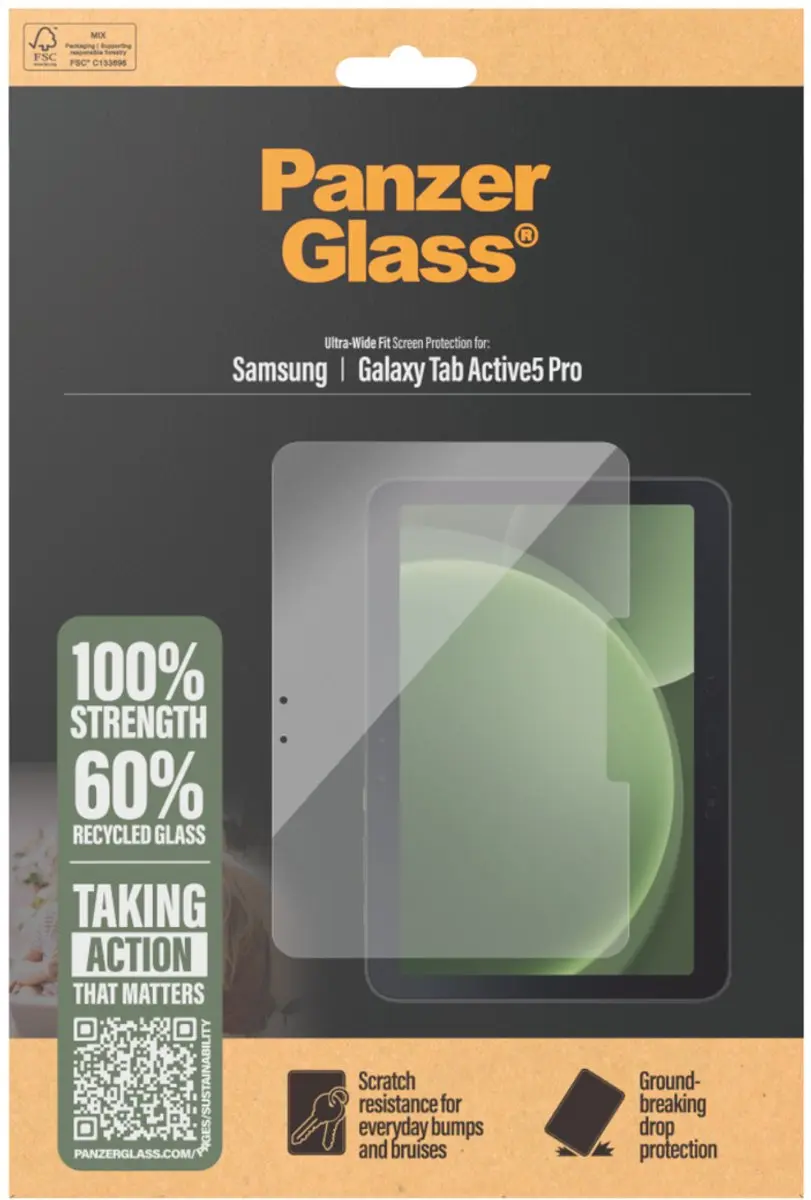 PanzerGlass Screen Protector PG59723 Samsung Galaxy Tab Active5 Pro - Transparant - afbeelding 2 van 4