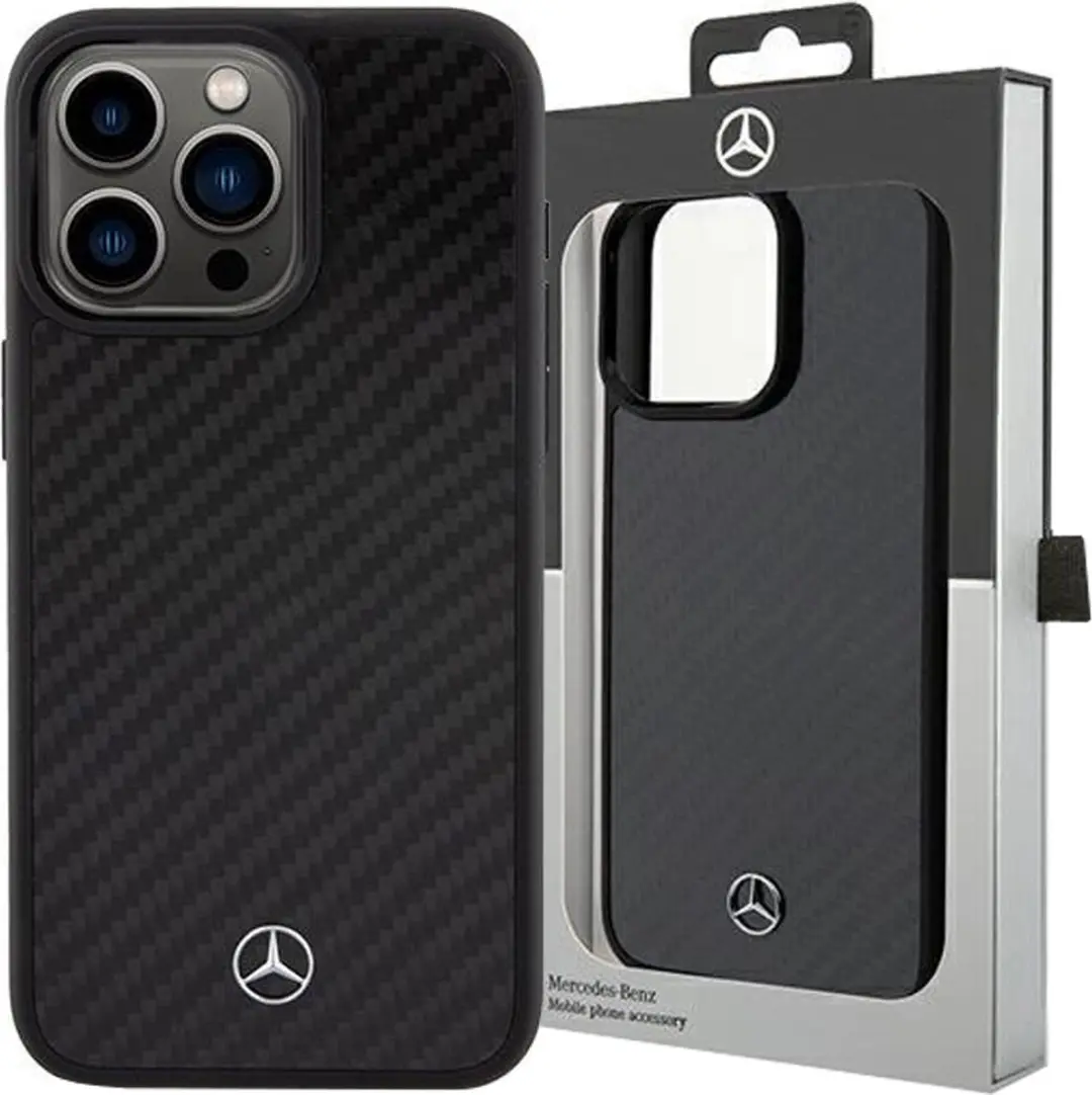 Mercedes-Benz Carbon Back Case iPhone 15 Pro Max - Zwart - afbeelding 6 van 6