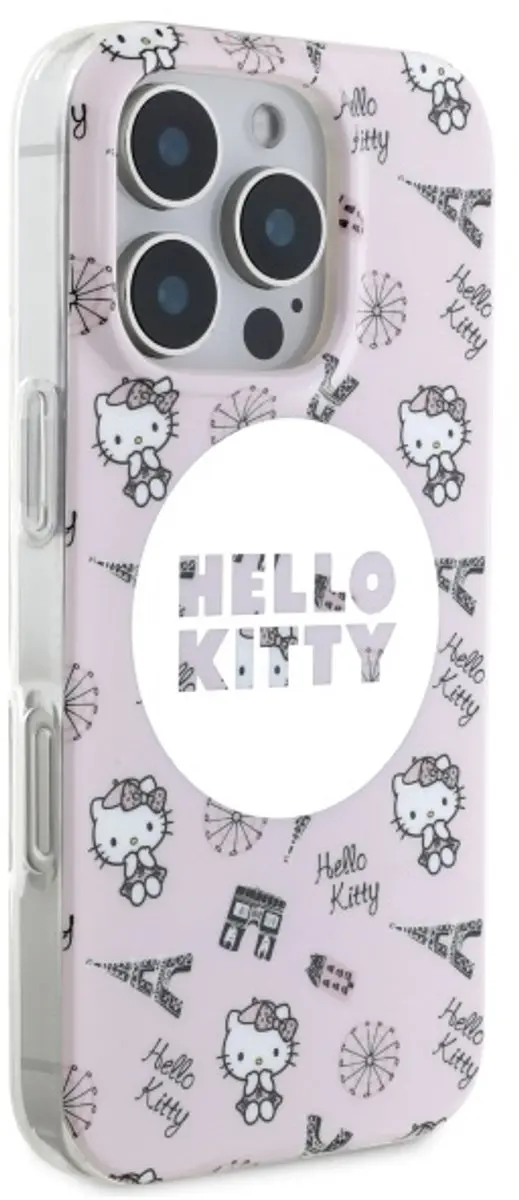 Hello Kitty iPhone 16 Pro MagSafe Hoesje - All Over Paris