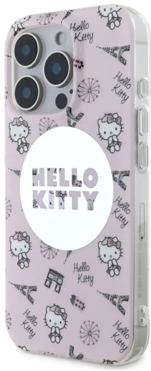 Hello Kitty iPhone 16 Pro MagSafe Hoesje - All Over Paris - afbeelding 6 van 6