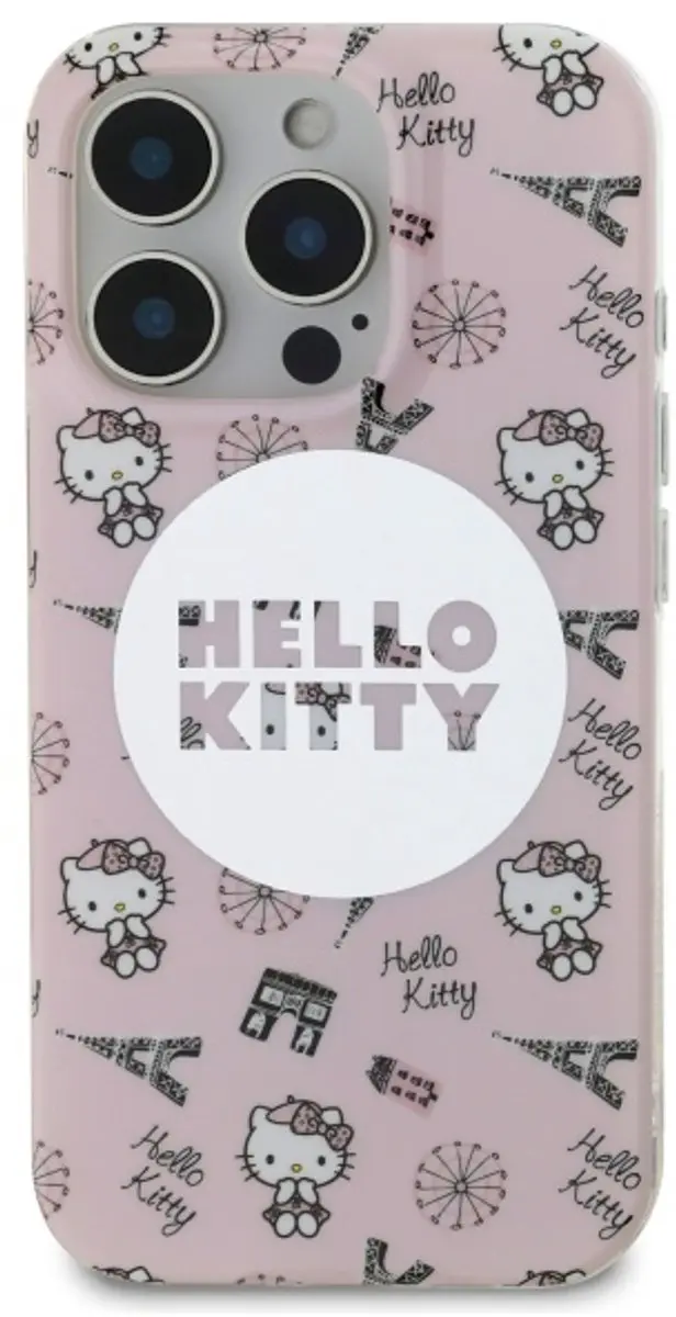 Hello Kitty iPhone 16 Pro MagSafe Hoesje - All Over Paris