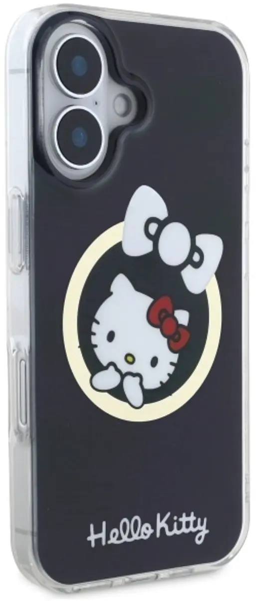 Hello Kitty Telefoonhoesje iPhone 16 MagSafe - HKHMP16SHFLBK - Zwart