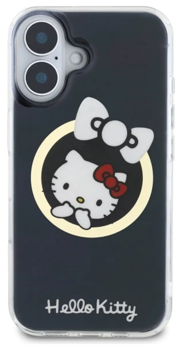 Hello Kitty Telefoonhoesje iPhone 16 MagSafe - HKHMP16SHFLBK - Zwart