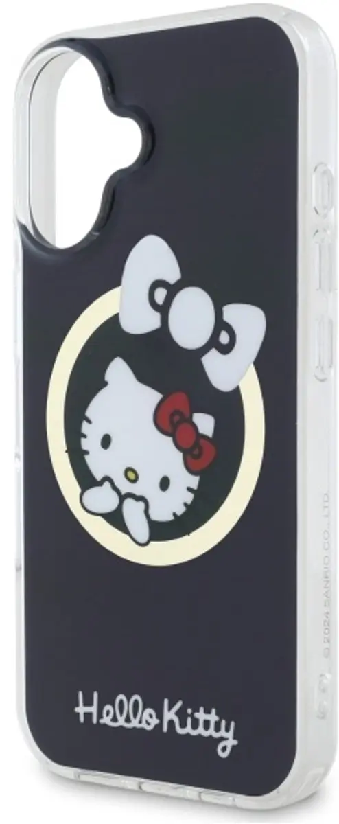 Hello Kitty Telefoonhoesje iPhone 16 MagSafe - HKHMP16SHFLBK - Zwart