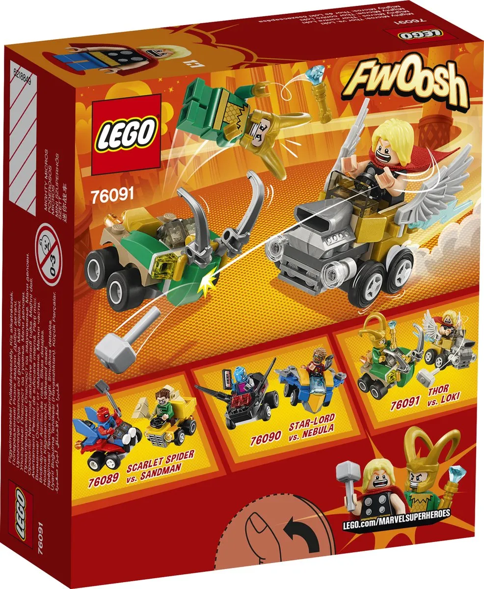 LEGO Super Heroes Mighty Micros Thor vs. Loki 76091 - 79 Stukken - afbeelding 6 van 6