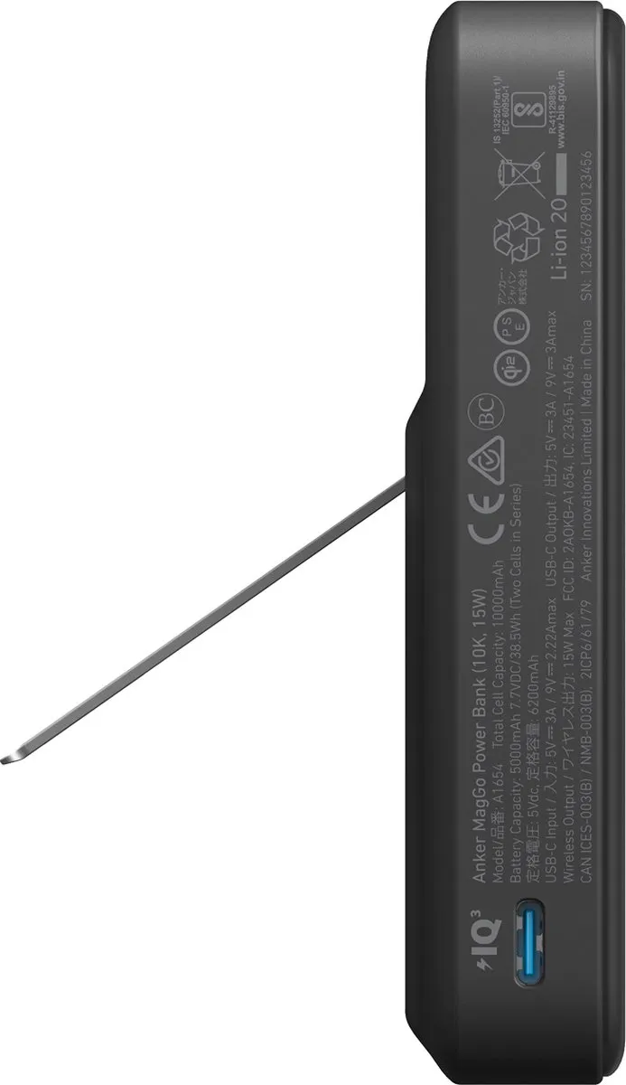 Anker MagGo Power Bank A1654G11 - 10.000mAh - 15W - Zwart