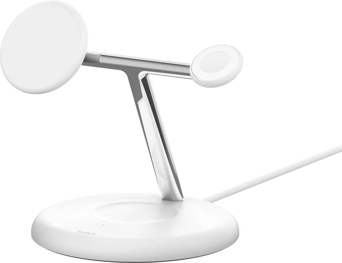 Belkin BoostCharge Pro 3-in-1 Draadloze Laadstandaard met Qi2 – Magsafe Compatibel
