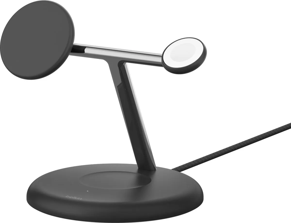 Belkin BoostCharge Pro 3-in-1 Draadloze Laadstandaard met Qi2 – Magsafe Compatibel