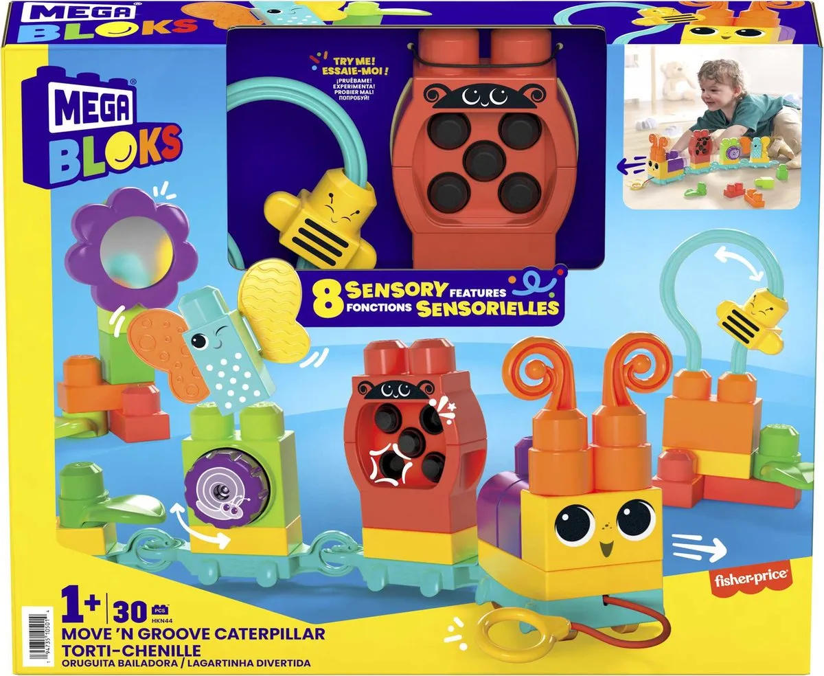 Mega Bloks Beweeg en Swing Rups - 30 Bouwstenen