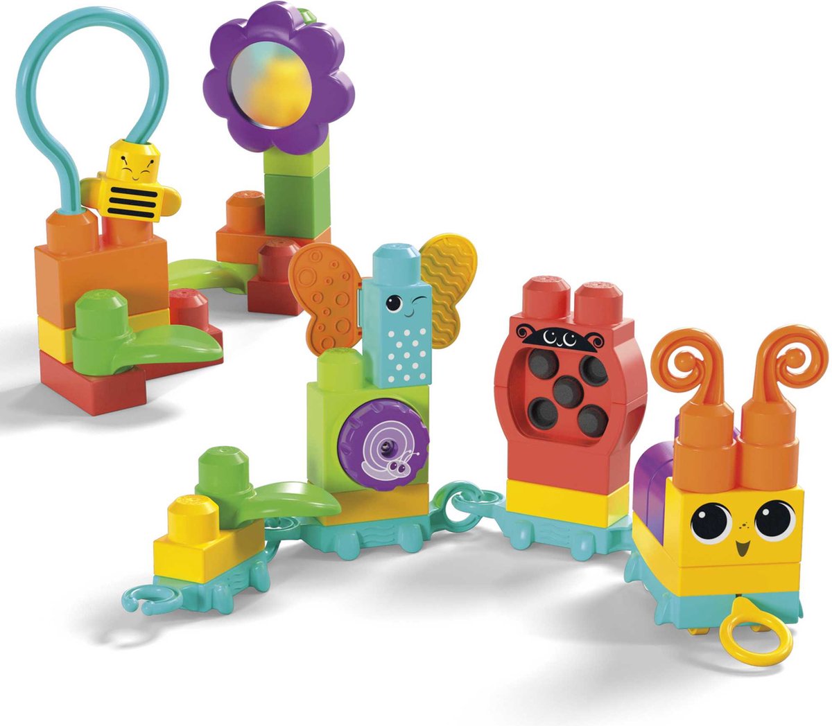 MEGA Bloks Beweeg en swing rups - 30 blokken - Bouwstenen voor 1-3 jaar