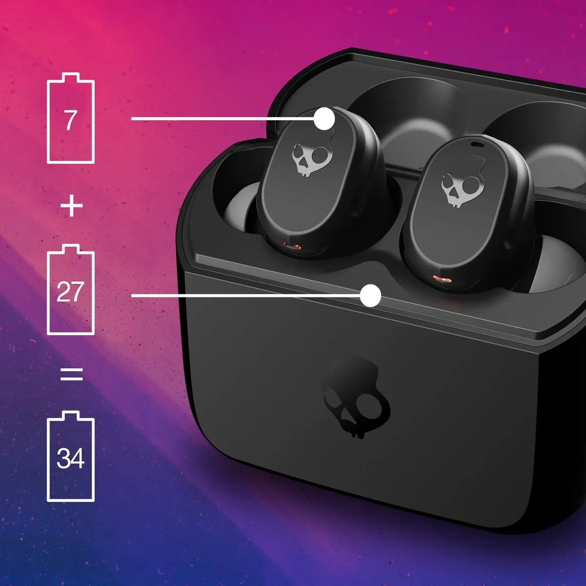 Skullcandy MOD S2FYW-P740 True Wireless Oortjes - Zwart - afbeelding 6 van 6