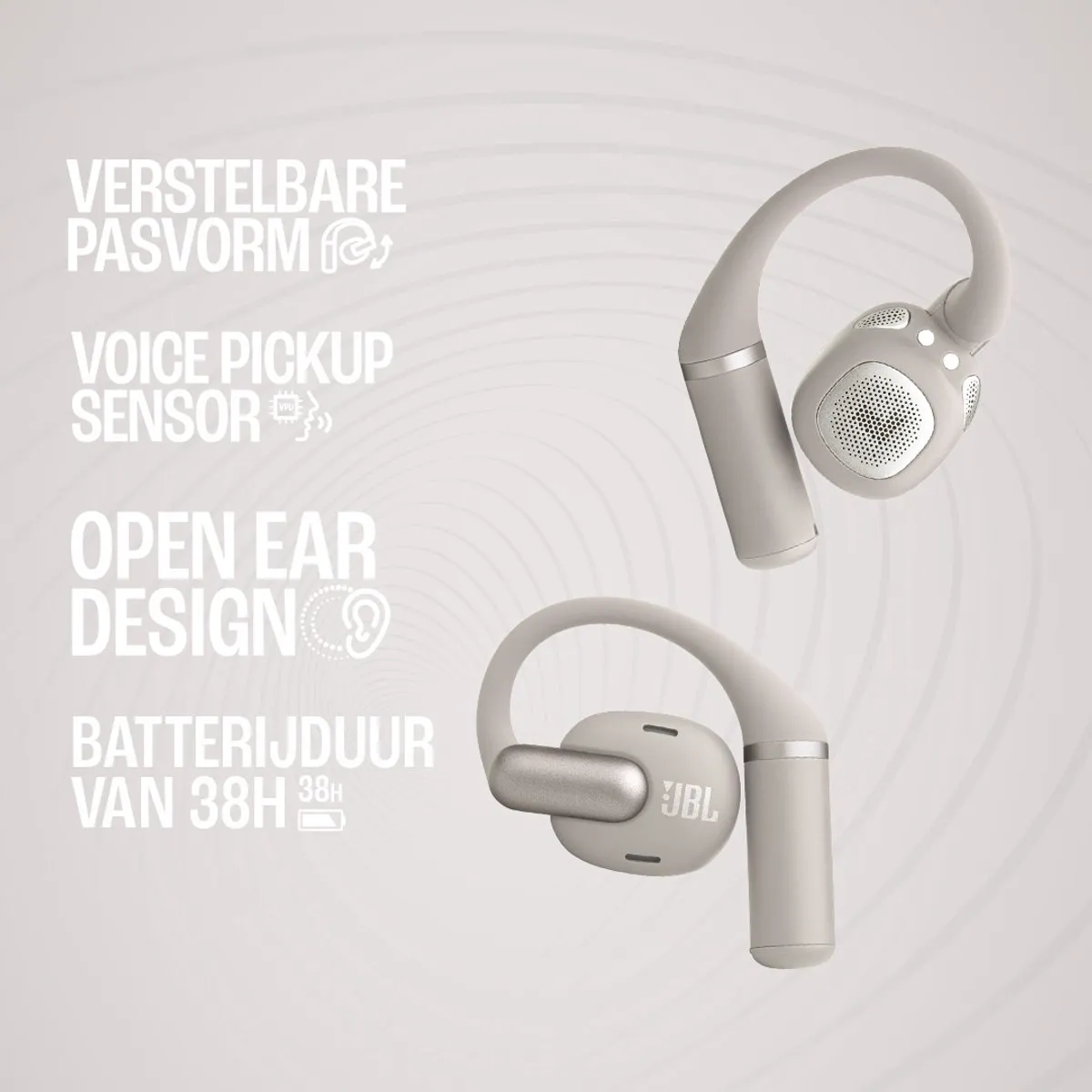 JBL Sense Pro Open Ear Oordopjes Blauw