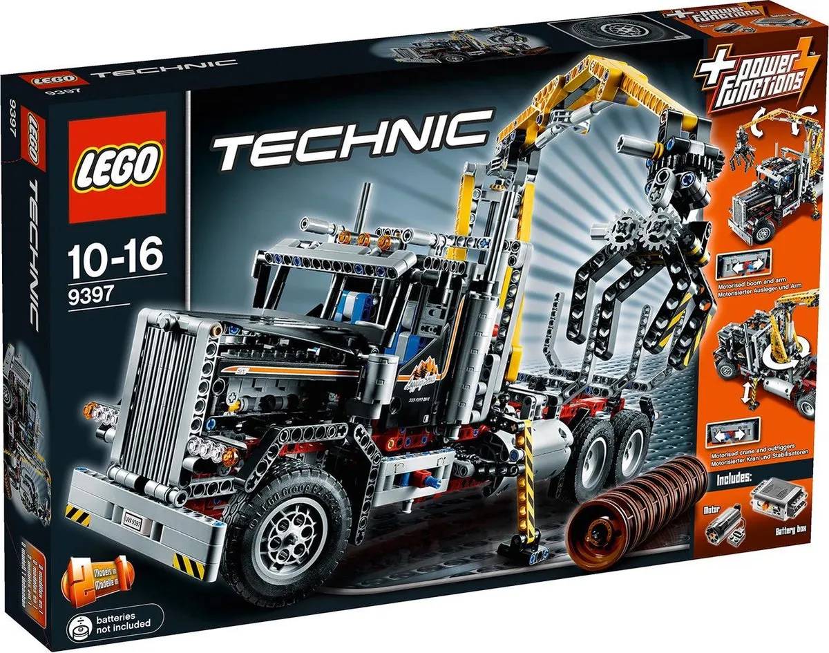LEGO Technic Boomstammenstransport 9397 - 1308 Stukken - Zwart - afbeelding 2 van 2