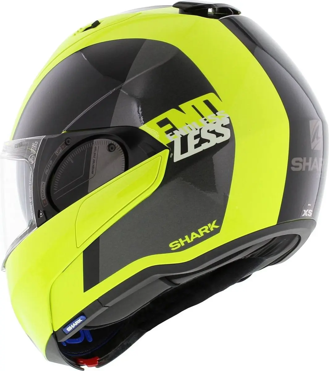 Shark Evo ES Endless Motorhelm - Maat XS - Geel/Zwart/Zilver