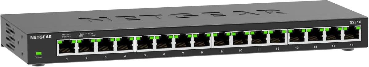 Netgear GS316 Unmanaged Switch 16 Poorten - 1Gbps